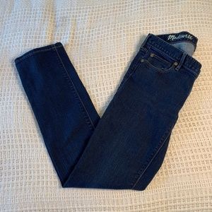 𝅺MADEWELL Rail Straight Dark Wash Blue Denim Jeans Women's Size 28x34 (1128)
